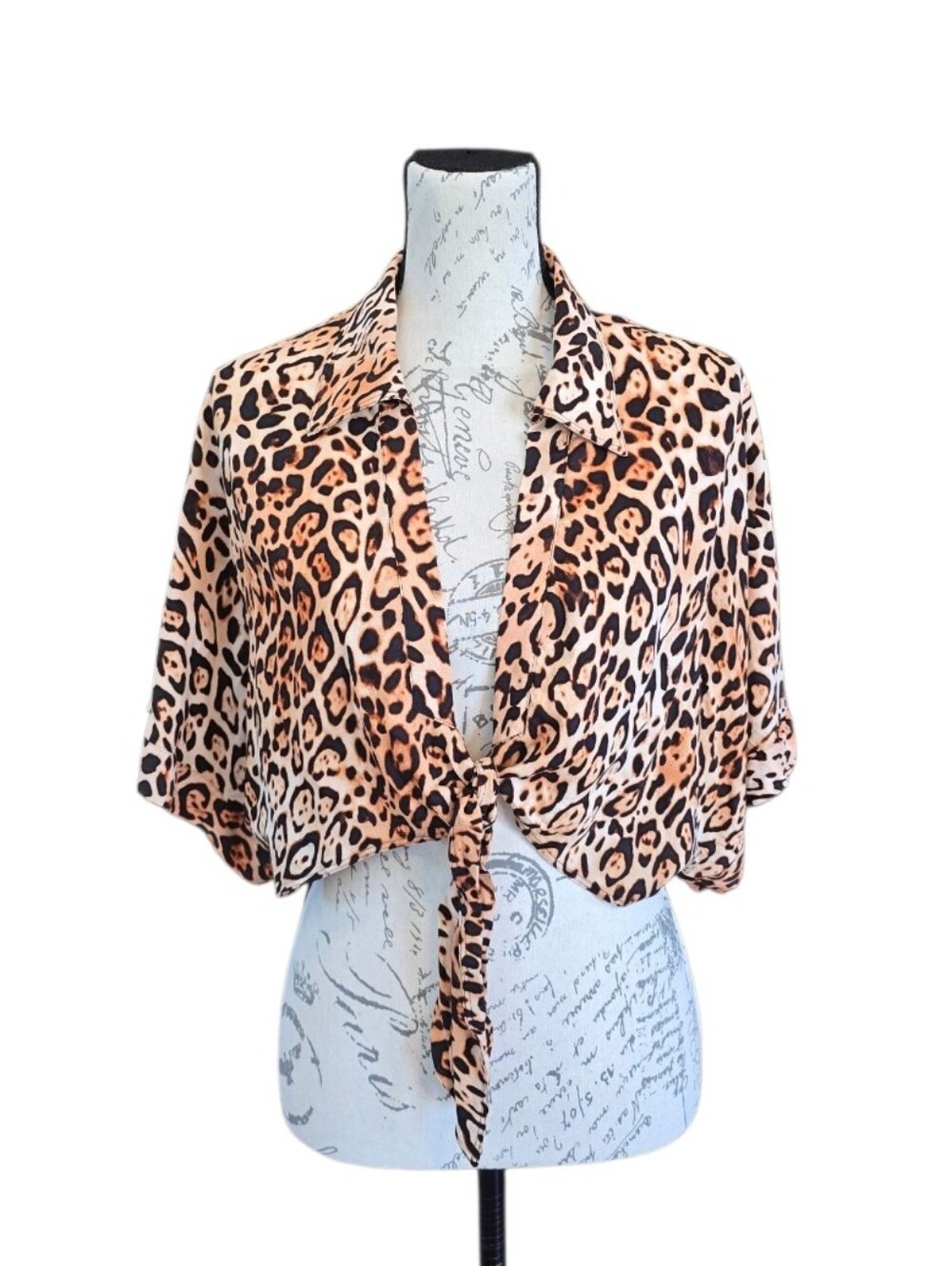 Victoria's Secret Leopard Print Swim Cover Bolero XL